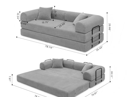 Convertible Foldable Floor Sofa Bed For Living Room