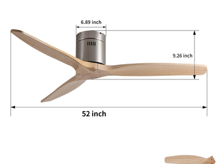 Low Profile Flush Mount Ceiling Fan Without Light