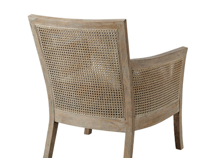 Cane Armchair With High Density Foam - Cream / Reclaimed Natural