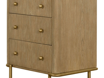 3 Drawer Nightstand With USB Ports - Brown