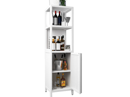 Storage Cabinet With Tall Tower, Multifunctional For Bathroom