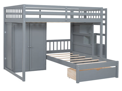 Bunk Bed With Wardrobe, Drawers