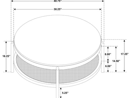 Benson - Round Table With Storage Shelf