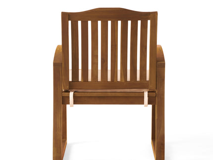 Della - Wood Armchair (Set of 2) Outdoor Dining Chairs - Cream