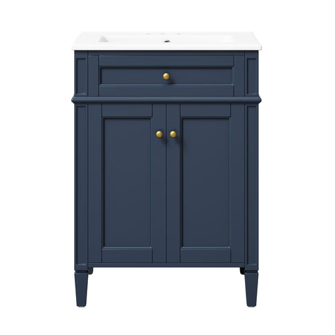 Modern Bathroom Vanity With Tip-Out Drawer And Soft-Close Hinges