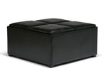 Black / Faux Leather