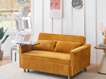 Pull Out Sofa With Movable Tabletop And USB Ports