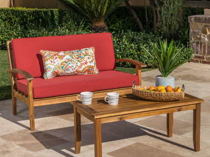 Outdoor Chat Set With Coffee Table And Loveseat