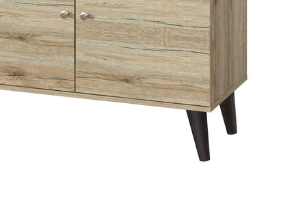 Amidon - TV Stand, With 2 Storage Shelves And 1 Cabinet