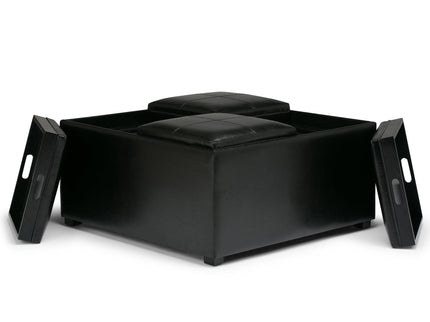 Avalon - Square Coffee Table, Storage Ottoman