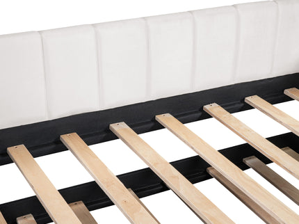 Upholstered Daybed With Ergonomic Design Backrest