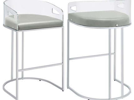 Mello - Upholstered Bar Chair (Set of 2) - Gray