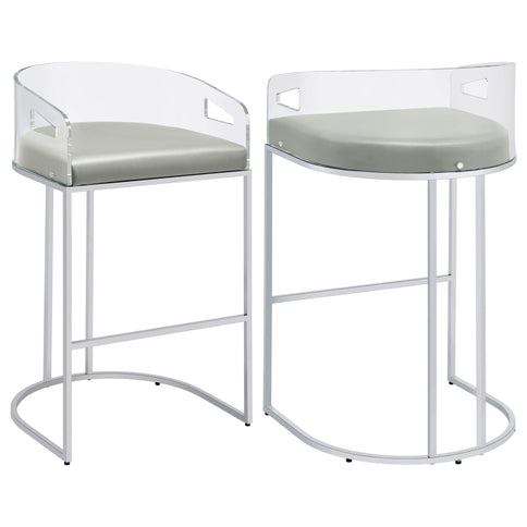 Mello - Upholstered Bar Chair (Set of 2) - Gray
