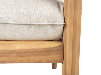Terassi - Outdoor Lounge Chair (Set of 2) With Cushions - Beige / Light Teak