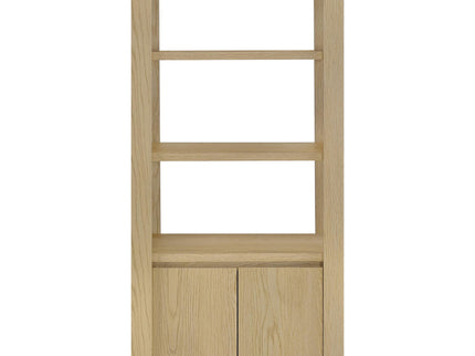 Susac - 3 Shelf Media Tower With Tall Pier Cabinet - Light Oak