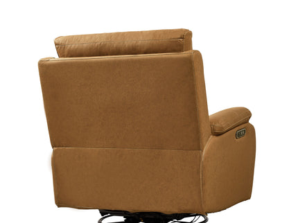 Liyasi - Dual Okin Motor Rocking And 240° Swivel Single Sofa Seat Recliner Chair Infinite Position, Head Rest With Power Function
