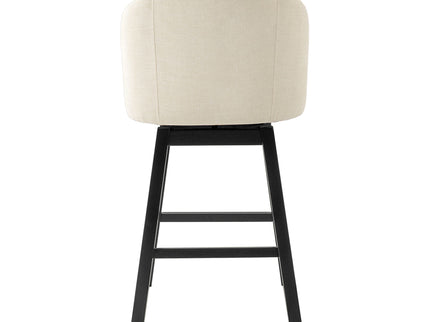 360 Degree Swivel Bar Stool & Stunning Nailhead Trim (Set of 2) - Beige