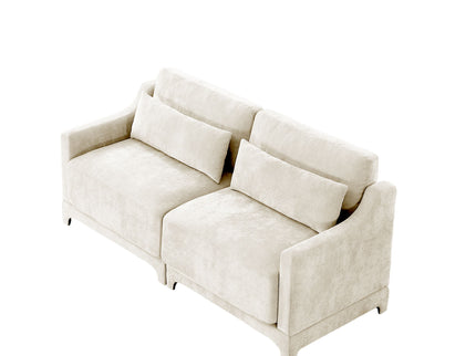 Elegant Sofa With Ergonomic Design And Lumbar Pillows