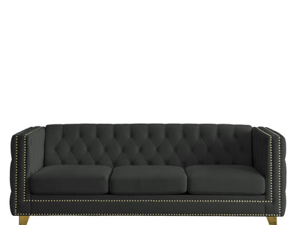 Modern Sofa With Button Tufting, Upholstered Couch For Living Room