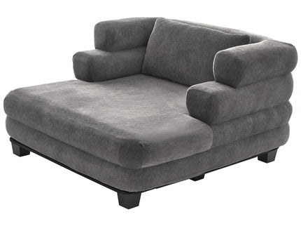Oversized Chaise Lounge Sofa Bed With Deep Seat And Layered Armrests