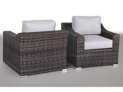 Modern Patio Chair With Cushions (Set of 2) - Brown