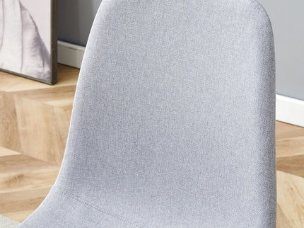 Modern Medieval Style Cushioned Side Chairs Set With Metal Legs For Kitchens
