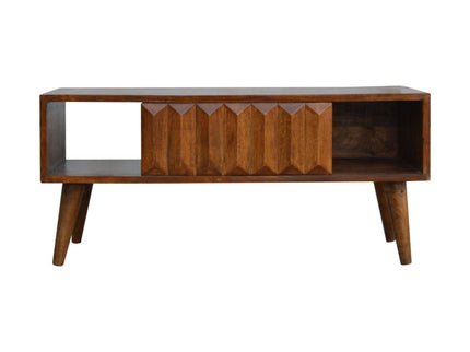 Prism Sliding Media Unit - Chestnut