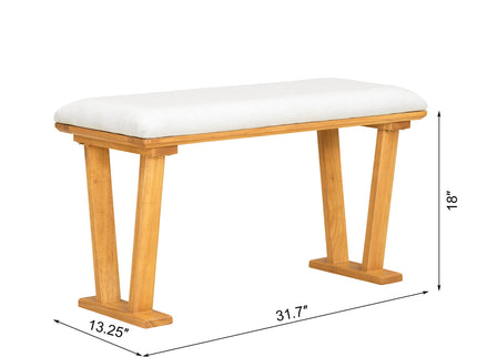 Farmhouse Solid Wood Dining Nook Set For 6, Space Saving High Top Corner Table With Bench & Chairs - Natural / White