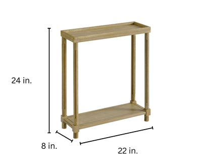 Narrow Side End Tables With Shelf (Set of 2)