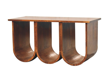 Triple Open Style Coffee Table - Beige / Brown