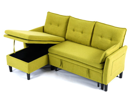 L-Shaped Reversible Chaise Sectional Sofa With Storage