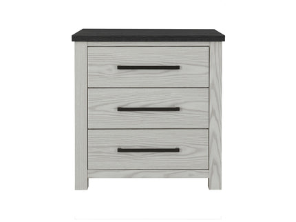 Avery - Nightstand With Top Spacious Drawers, Block Feet - Beige
