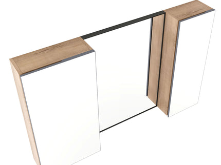 43.3" Wall Mounted Bathroom Cabinet With Adjustable Shelves, Door Storage Cabinet - Imitative Oak