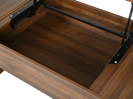 Lift Top Coffee Table With Hidden Compartment, Modern Oval Lift Tabletop For Home Living Room