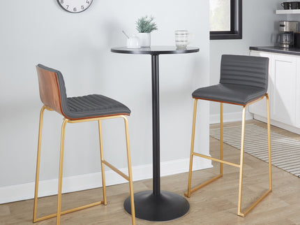 Mason Mara - Contemporary Versatile Desig Fixed Height Barstool (Set of 2)