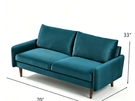 Upholstered Loveseat Sofa, 2 Seater Couch For Living Room Apartment