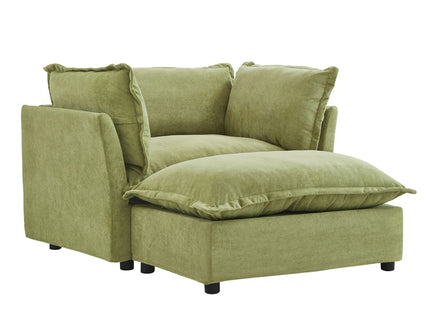 Modern Armchair Sofa With Movable Ottoman