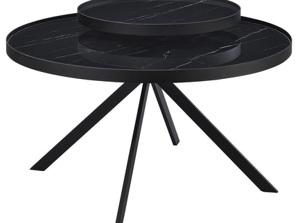 Shayne - Round Top Coffee Table With 2 Tier Design