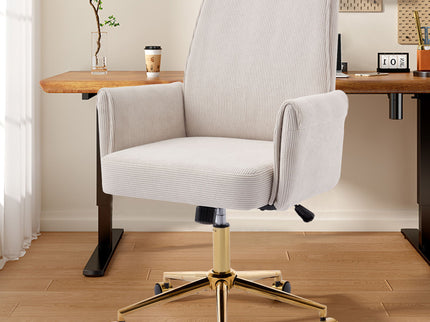 Ergonomic Mid-Back Office Chair With Striped Fabric