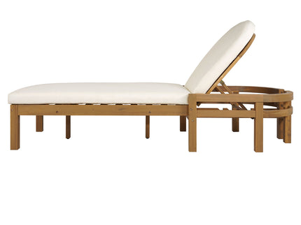 Outdoor Chaise Lounge With 5 Position Adjustable Backrest (Set of 2)