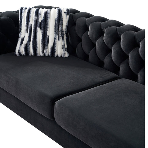 Chesterfield - Modern Tufted Living Room Sofa, 84.25''W Couch