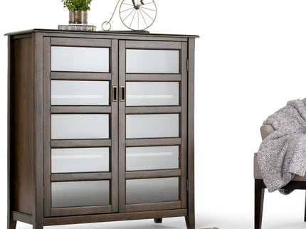 Burlington - Medium Storage Cabinet - Mahogany Brown