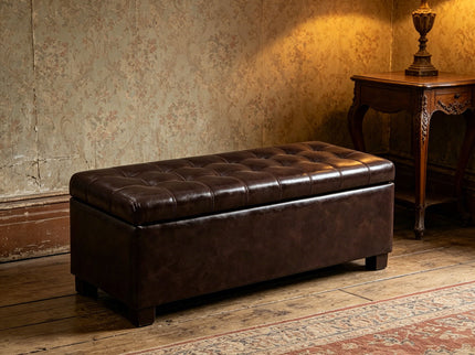 Elegant Tufted Storage Ottoman Bench