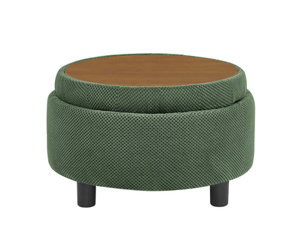 Storage Round Footstool Table Ottoman
