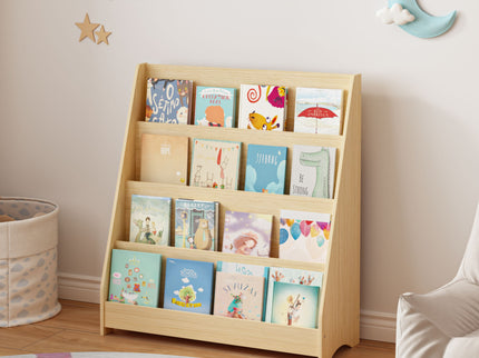 4 Tier Bookshelf, Toddler Book Display Shelves