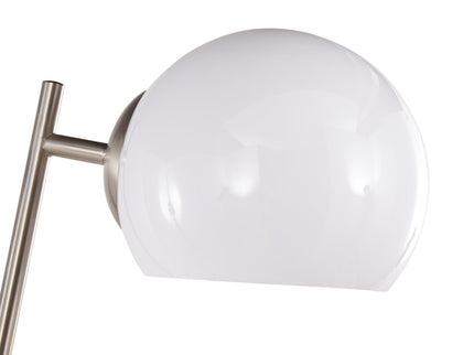 Eileen - Contemporary Floor Lamp - Nickel / White
