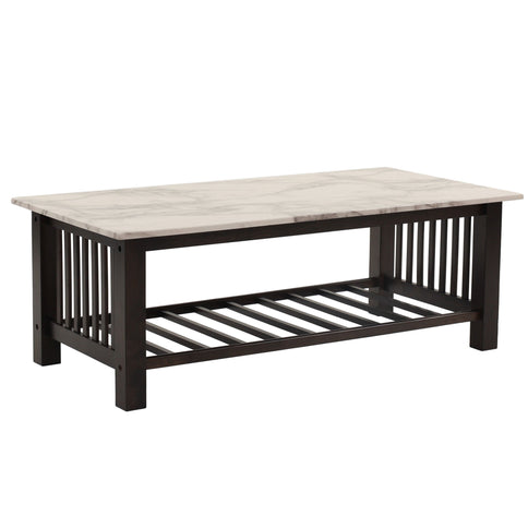 3 Piece Occasional Table Set, 1 Coffee Table And 2 End Tables, Open Storage Design - Walnut