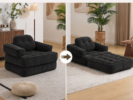 Convertible 2 In 1 Armrest Sofa For Bedroom