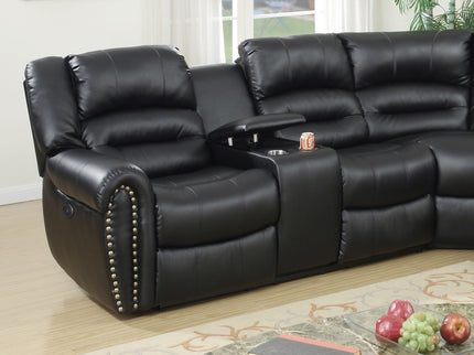 Reclining Sectional Sofa With Console
