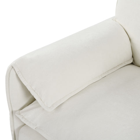 Modern Comfy Deep Seat Modular Sectional Sofa Cloud Couch With Ottoman
